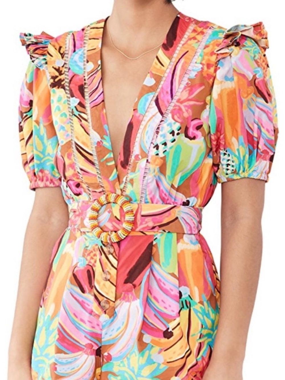 FARM Rio fruit salad romper 100% cotton sz small - Picture 5 of 12